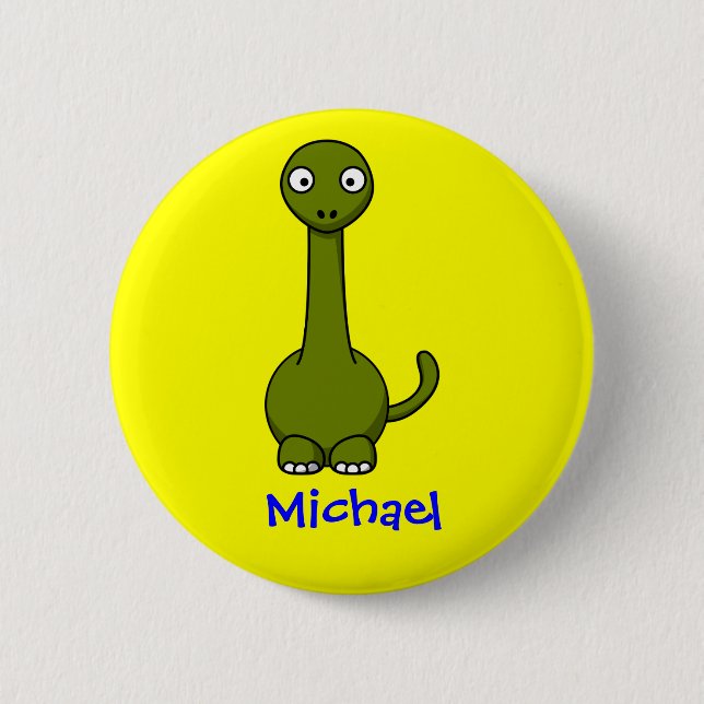 Sweet brontosaurus pinback button (Front)