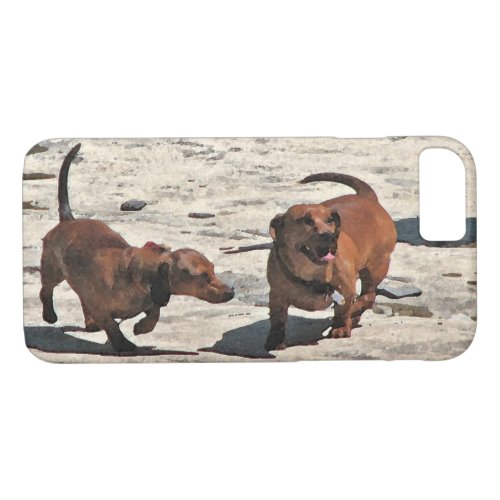 Sweet Brown Dachshund Dogs iPhone 87 Case