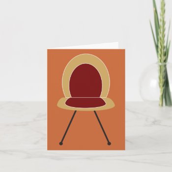 Sweet Brown Retro Chair All-purpose Note Card by Regella at Zazzle