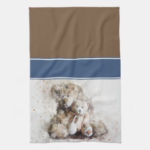 Sweet Brown Teddy Bears Kitchen Towel