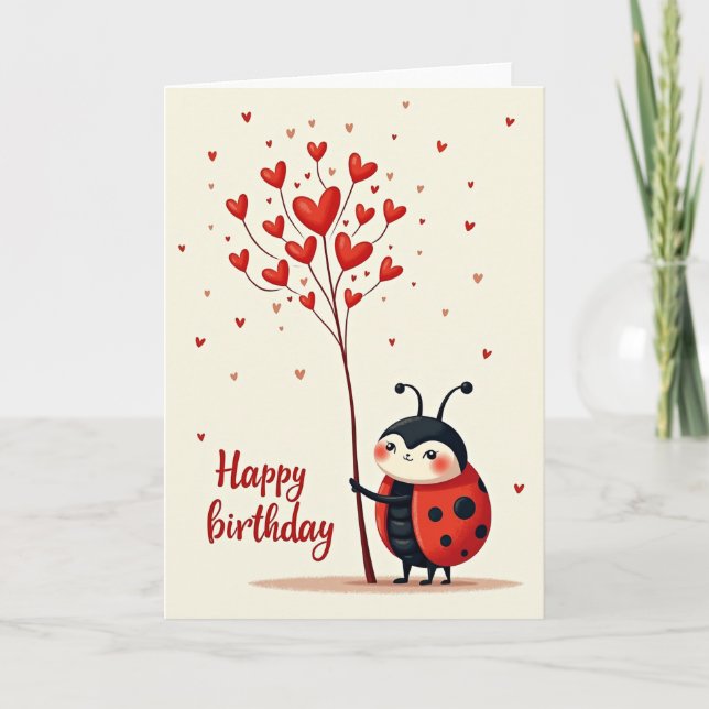 Sweet Bug Birthday Card (Front)