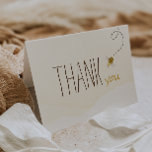 Sweet Bumble Bee Baby Shower Folded  Thank You Card<br><div class="desc">Introducing our sweet bumble bee baby shower folded thank you card, perfect for a delightful, gender-neutral celebration! This joyful design features an adorable bumblebee theme with sweet heart trails, creating a whimsical, boho-inspired watercolor scene ideal for welcoming a little boy or girl in a bright cheerful way. If you have...</div>