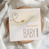 Sweet Bumble Bee Baby Shower Napkins