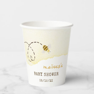 Sweet Bumble Bee Baby Shower Paper Cups