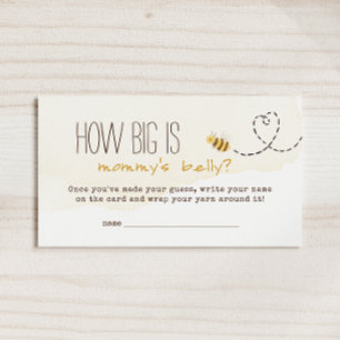 Sweet Bumble Bee How Big Is Mommys Belly Game Card