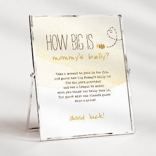 Sweet Bumble Bee How Big Is Mommy's Belly Sign