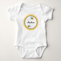 Sweet Bumble Bee Personalized Baby T-Shirt Bodysuit