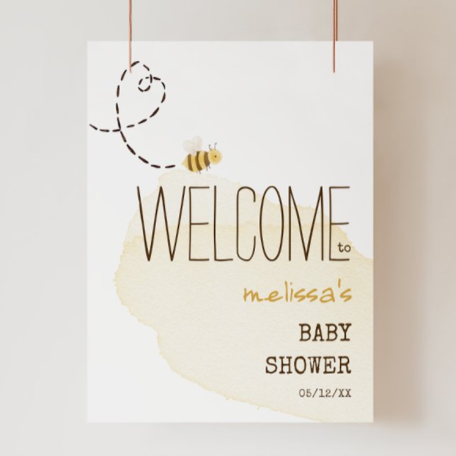 Sweet Bumble Bee Welcome Baby Shower Sign (Creator Uploaded)
