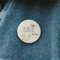 Sweet Bumblebee Baby Shower Auntie To Bee Button