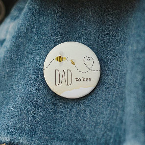 Sweet Bumblebee Baby Shower Dad To Bee Button