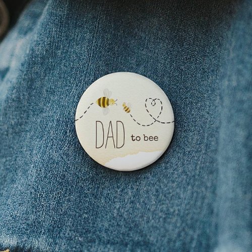 Sweet Bumblebee Baby Shower Dad To Bee Button
