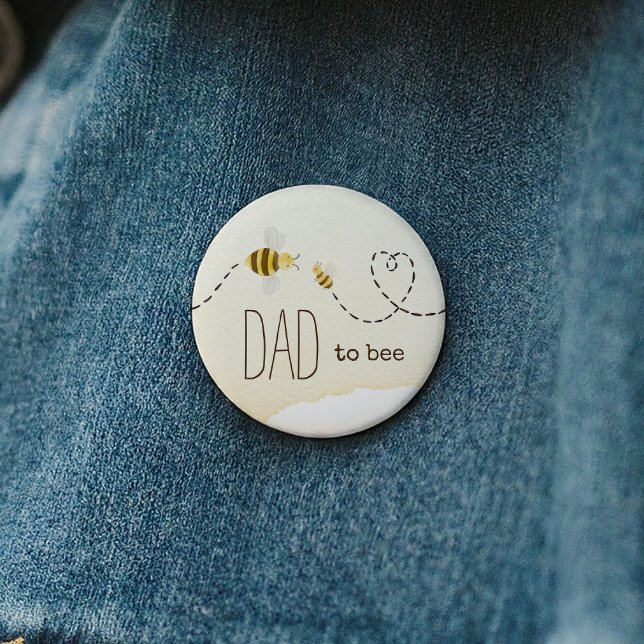 Sweet Bumblebee Baby Shower Dad To Bee Button (Creator Uploaded)
