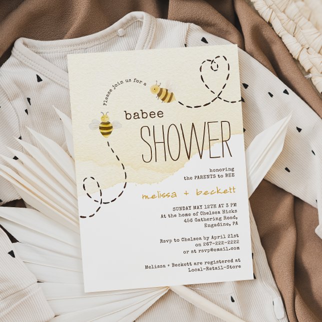Sweet Bumblebee Couples Babee Shower Invitation (Creator Uploaded)