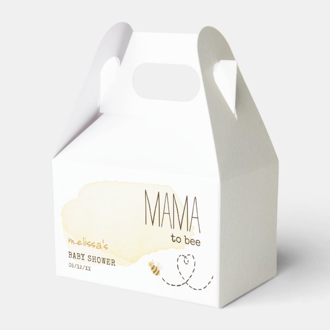 Sweet Bumblebee Mama To Bee Baby Shower Favor Box (Front Side)