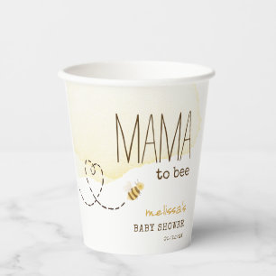 Sweet Bumblebee Mama To Bee Baby Shower Paper Cups