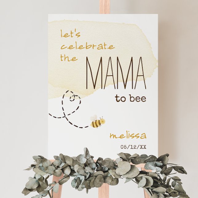 Sweet Bumblebee Mama to Bee Welcome Baby Shower Foam Board (Creator Uploaded)