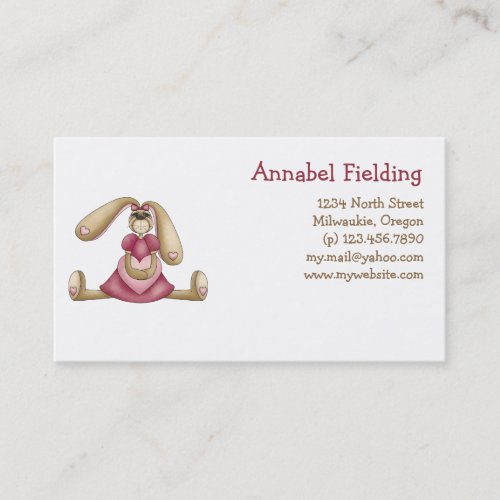 Sweet Bunnies · Bunny &amp; Heart Business Card Templates