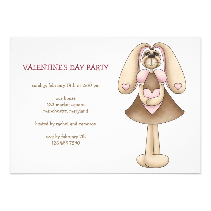 Sweet Bunnies · Bunny & Heart Custom Invite