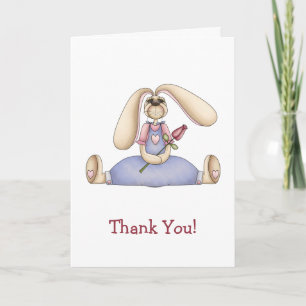 Sweet Bunnies · Bunny & Rose Thank You Card