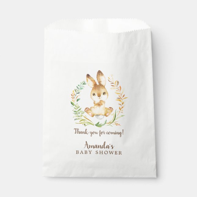Sweet Bunny Baby Shower Favor Bags (Front)