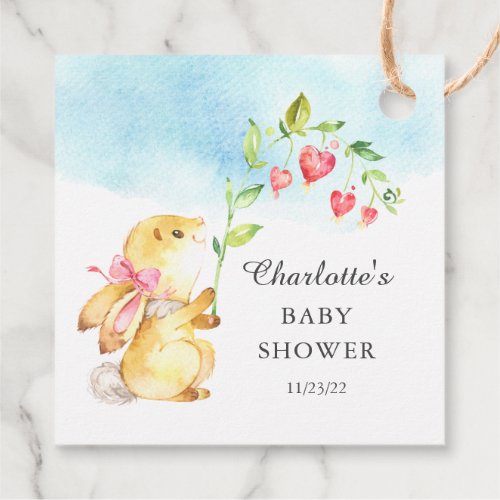Sweet Bunny Baby Shower Favor Gift Tag