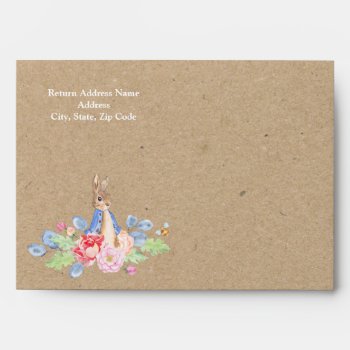 Sweet Bunny Baby Shower Kraft Paper Envelope by artofmairin at Zazzle