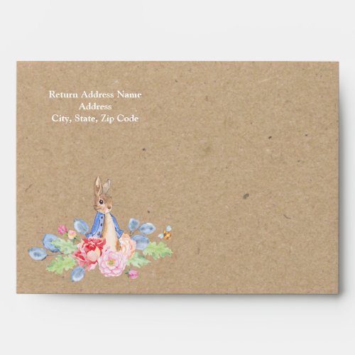 Sweet Bunny Baby Shower Kraft Paper Envelope