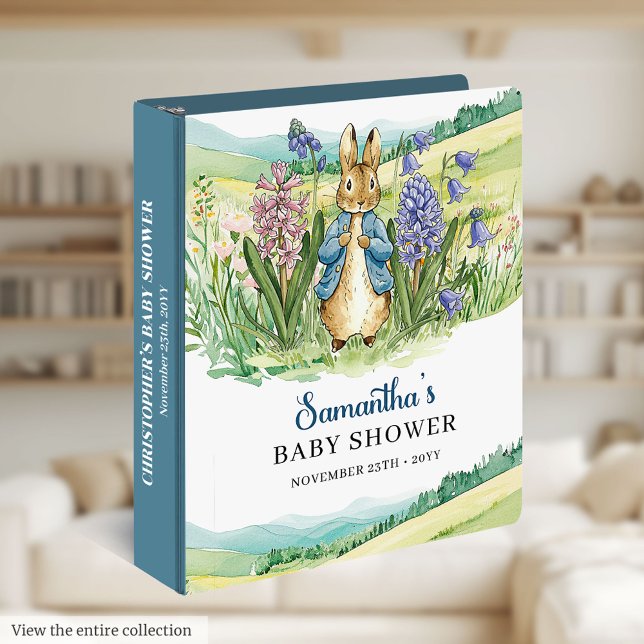 Sweet Bunny Baby Shower Memory Ring Binder Album (Sweet Bunny Baby Shower Memory Ring Binder Album)