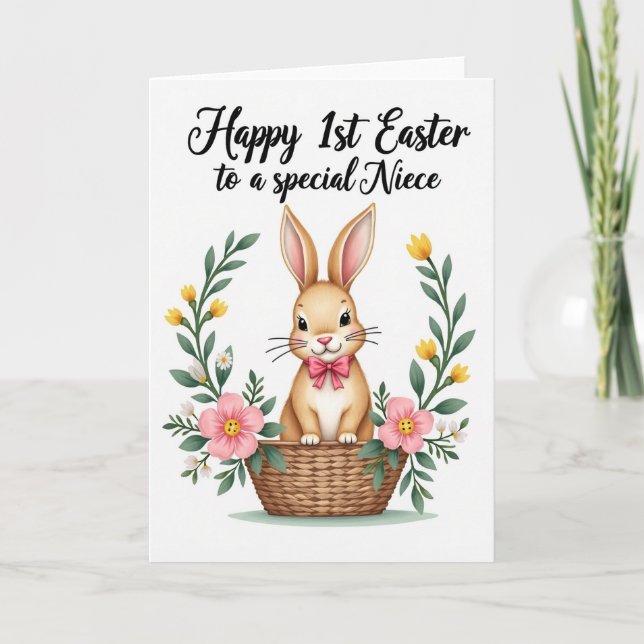 Sweet Bunny Celebration Card (Front)
