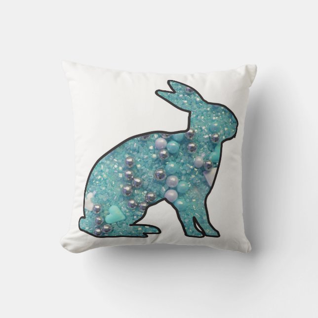 Sweet Bunny double-sided Throw Pillow (Front)