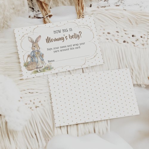 Sweet Bunny Fun How Big is Mommys Belly Game Enclosure Card