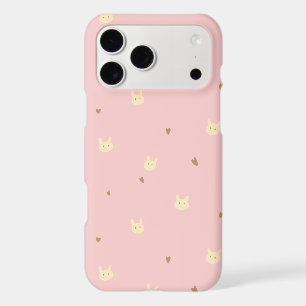 Sweet Bunny & Hearts Seamless Pattern – Cute Pink  iPhone 17 Pro Max Case