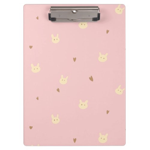 Sweet Bunny & Hearts Seamless Pattern – Cute Pink 