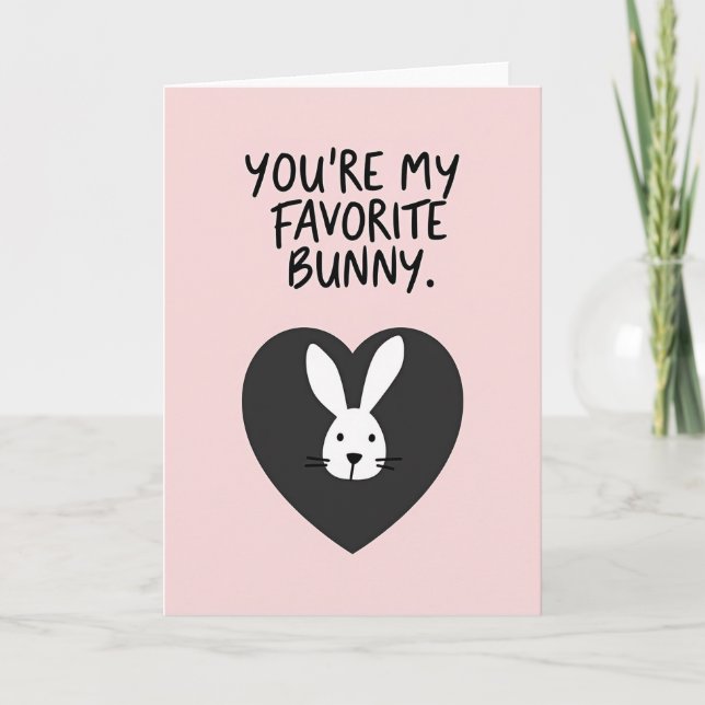 Sweet Bunny Love Card (Front)