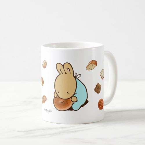 Sweet Bunny Mug with Bread and Pastry Pattern