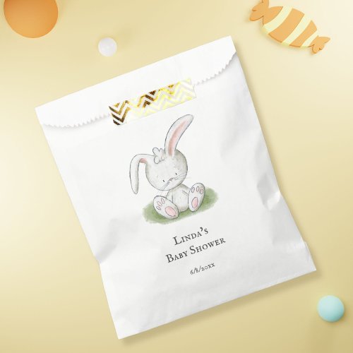 Sweet Bunny Rabbit Baby Shower Favor Bag