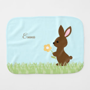 Sweet Bunny Rabbit Burp Cloth