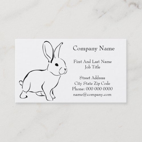 Sweet Bunny Rabbit Cute Nature Cartoon Art Business Card