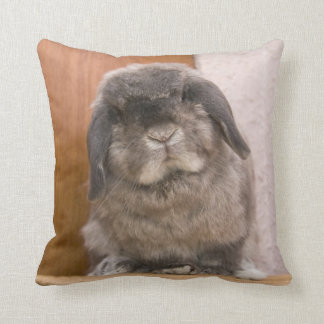 Sweet Bunny Stare Throw Pillow