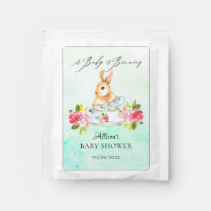 Sweet Bunny Tea Baby Shower Tea Bag Drink Mix