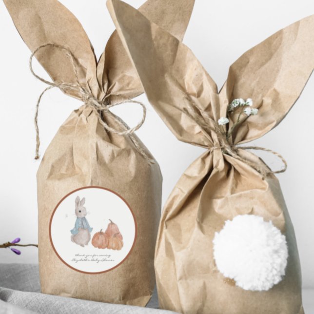 Sweet Bunny Thank You Baby Shower Favor Stickers (Creator Uploaded)