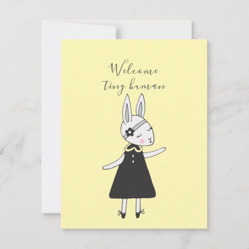 Sweet Bunny Welcome New Baby Card