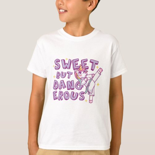 Sweet but dangerous Karate Unicorn T_Shirt