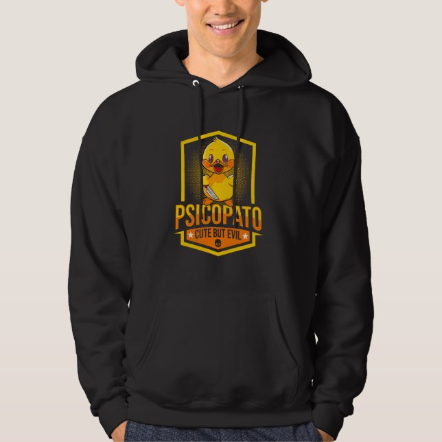 Sweet But Evil Psychopath Halloween Creepy Horror Hoodie (Front)