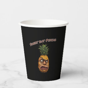 Sweet but Psycho Pineapple Paper Cups