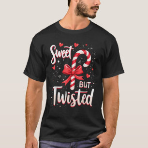Sweet But Twisted Candy Cane Christmas Xmas Adult  T-Shirt