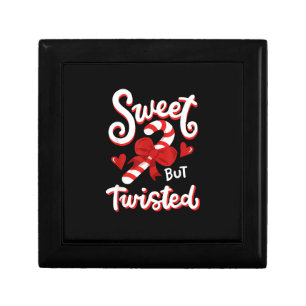 Sweet But Twisted Funny Christmas Candy Cane Santa Gift Box