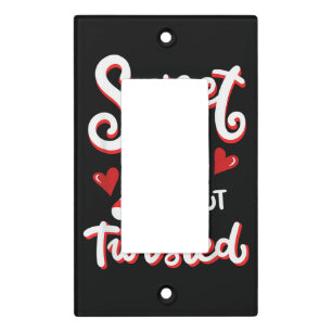 Sweet But Twisted Funny Christmas Candy Cane Santa Light Switch Cover