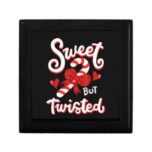 Sweet But Twisted Funny Christmas Candy Cane Xmas  Gift Box