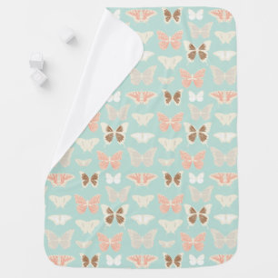 Sweet Butterflies Pattern Receiving Blanket
